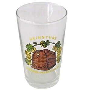 German Shot Glass Winstube Schloss Heidelerg Beer .1L Vtg Grapes Germany Liquor